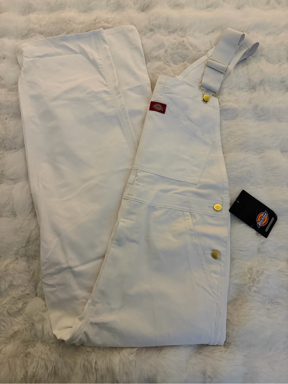 Dickies White Painter's Bib Overalls